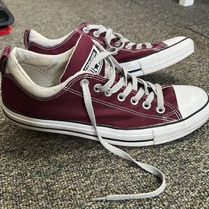 Chuck Taylor Converse All Star low top sneakers burgundy maroon red